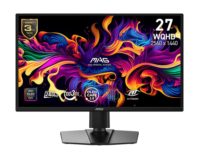 MSI MAG 272QP QD-OLED X24 computerskærm 67,3 cm (26.5") 2560 x 1440 pixel Wide Quad HD Sort