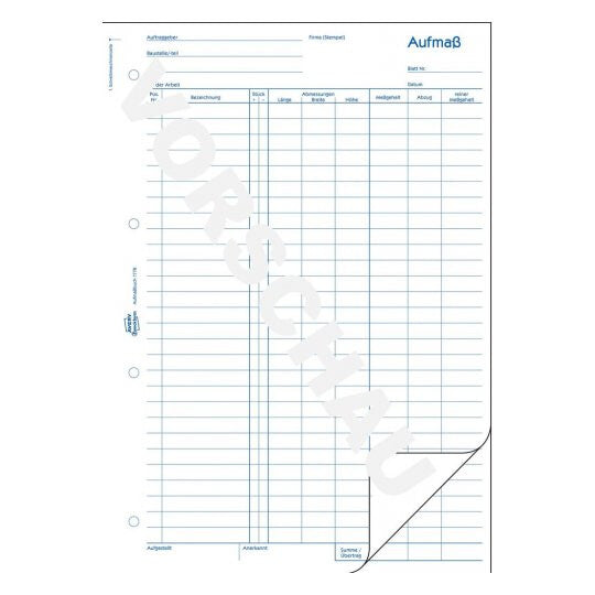 Avery 1778 regnskabsblanket og -bog A4 50 Sider