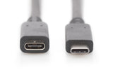 Digitus AK-300210-015-S USB-kabel USB 2.0 1,5 m USB C 0,48 Gbit/sek. Sort