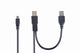 Gembird 0.9m 2x USB 2.0 A/mini-B M USB-kabel 0,9 m Micro-USB A Mini-USB B Sort
