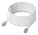 Ubiquiti UACC-Cable-Patch-EL-C6A-15M-W netværkskabel Gennemsigtig, Hvid Cat6a