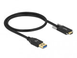 DeLOCK 84007 USB-kabel USB 3.2 Gen 2 (3.1 Gen 2) 0,5 m USB A USB C 10 Gbit/sek. Sort