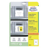 Avery 8003-5 print etiket Lys grå, Hvid