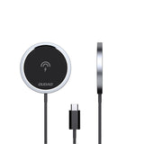 DUDAO Kit 15W Magnetic Wireless Charger Qi and 20W AC MagSafe Compatible White Smartphone Sort USB Trådløs opladning Hurtig opladning Indendørs