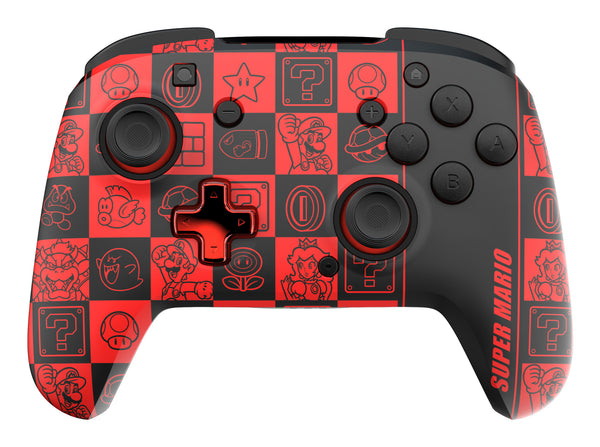 PDP REMATCH GLOW Sort, Grøn, Rød Gamepad Analog/digital Nintendo Switch, Nintendo Switch OLED