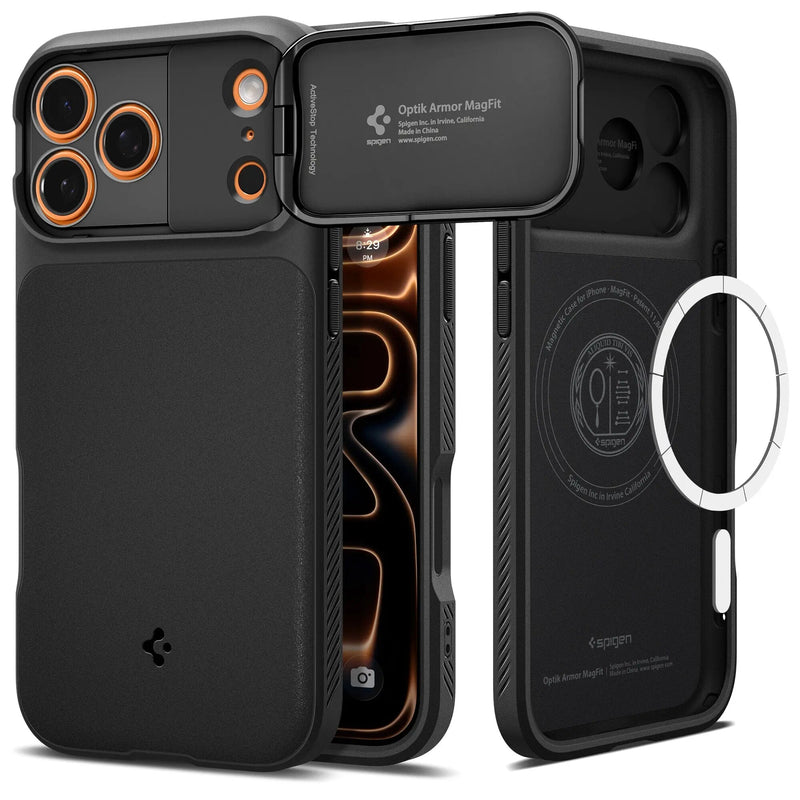 Spigen Optik Armor (MagFit) mobiltelefon etui 17,5 cm (6.9") Cover Sort