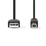 Nedis CCGB60100BK20 USB-kabel USB 2.0 2 m USB A USB B 0,48 Gbit/sek. Sort