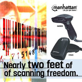 Manhattan 177672 stregkodelæser Håndholdt stregkodelæser 1D CCD Sort