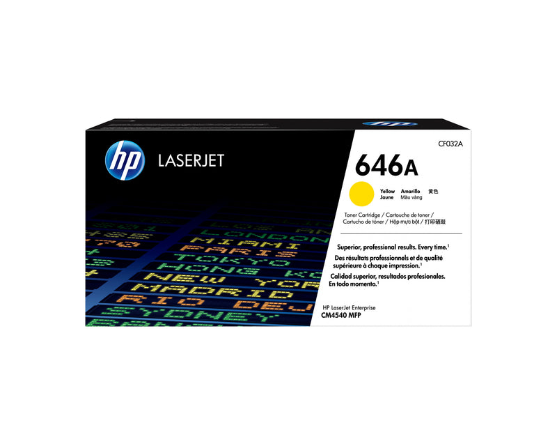 HP Original 646A LaserJet-tonerpatron, gul