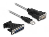 DeLOCK 61314 kabel kønsskifter USB A RS-232 Sort