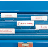 DYMO Originale D1-etiketter | Rød tekst på hvid tape | 12 mm x 7 m | Selvklæbende etiketter til LabelManager-mærkningsmaskiner | Fremstillet i Europa