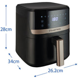 Russell Hobbs SatisFry Heißluftfritteuse Enkelt 4,3 L Enkeltstående 1300 W Varmluftsteger Sort