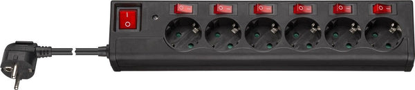 Goobay 72567 overspændingsbeskytter Sort 6 AC stikkontakt(er) 230 V 1,5 m