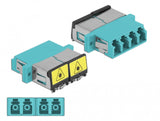 DeLOCK 86905 fiber adapter LC/LC 2 stk Turkisfarve