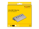 DeLOCK 64182 interface hub USB 3.2 Gen 2 (3.1 Gen 2) Type-A 10 Mbit/s Grå
