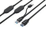 MediaRange MRCS244 USB-kabel USB 3.2 Gen 1 (3.1 Gen 1) 15 m 2 x USB A USB A 5 Gbit/sek. Sort
