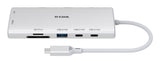 D-Link DUP-A01 interface hub USB 3.2 Gen 1 (3.1 Gen 1) Type-C 10000 Mbit/s Hvid
