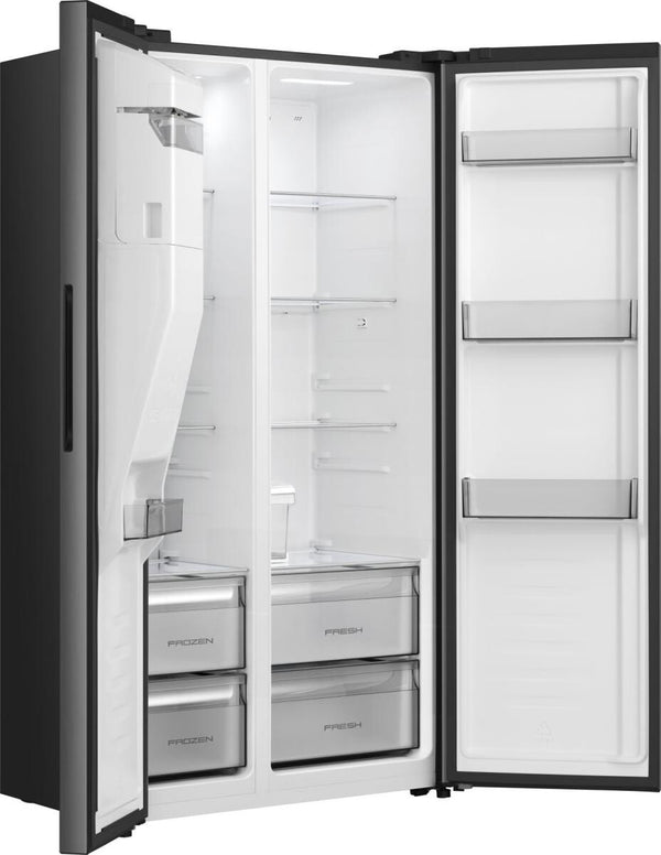 Hisense RS5P528STFE side-by-side køle-fryseskab Fritstående 528 L Sort