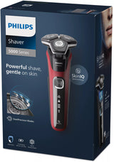 Philips SHAVER Series 5000 S5883/10 barbermaskine til ham Rotations shaver Trimmer Sort, Rød