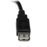 StarTech.com USBEXTAA6IN USB-kabel USB 2.0 0,152 m USB A 0,48 Gbit/sek. Sort