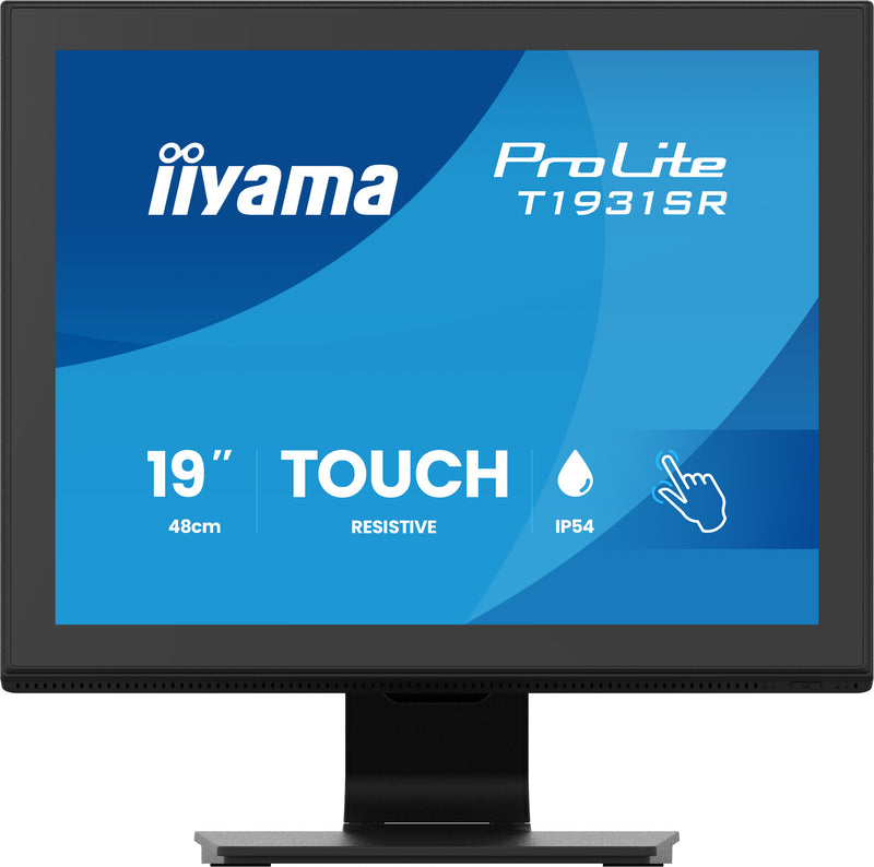 iiyama ProLite T1931SR-B2S computerskærm 48,3 cm (19") 1280 x 1024 pixel SXGA LCD Berøringsskærm Bord Sort