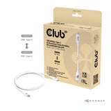 CLUB3D CAC-1572 USB-kabel USB4 Gen 2x2 1,2 m USB C 80 Gbit/sek. 240 W Hvid