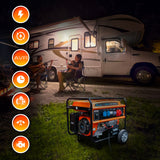 Extralink EX.30370 motor-generator 5000 W 25 L Naturgas, Flydende petroliumsgas (LPG), Benzin Sort, Orange
