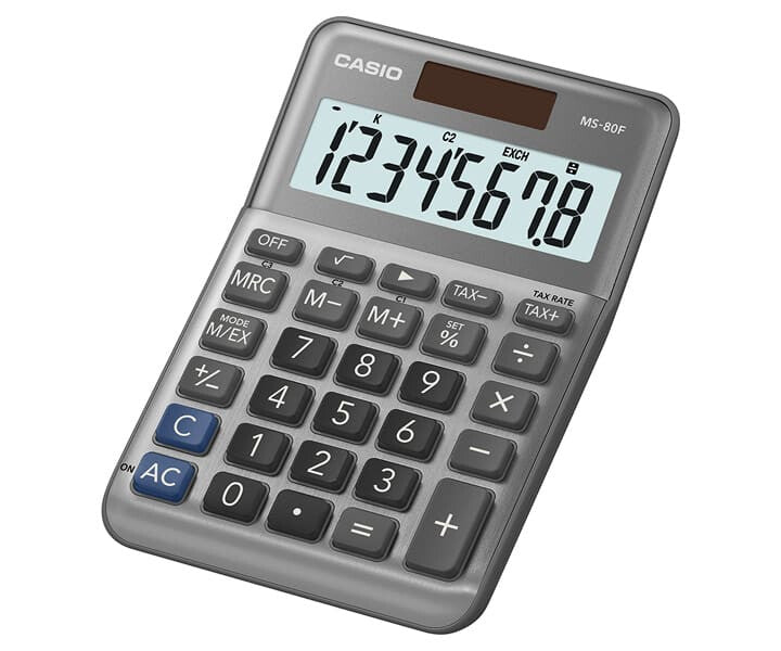 Casio MS-80F regnemaskine Desktop Basis Grå