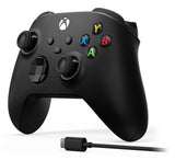 Microsoft Xbox Wireless Controller + USB-C Cable Sort Bluetooth/USB Gamepad Analog/digital PC, Xbox One, Xbox One S, Xbox One X, Xbox Series S, Xbox Series X