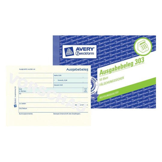 Avery 303 administrationsbog Blå, Hvid, Gul