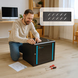 Extralink LITE 9U 530X400 WALL-MOUNTED RACKMOUNT CABINET BLACK Vægmonteret stativ