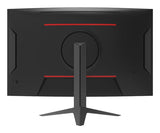 LC-Power LC-M27QC computerskærm 68,6 cm (27") 2560 x 1440 pixel Quad HD LCD Sort, Rød