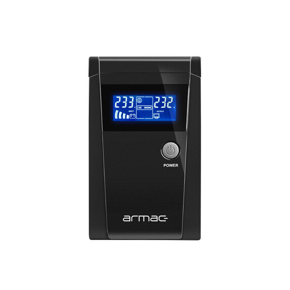 Armac O/650F/LCD UPS-enhed Interaktivt indgangsstik 0,65 kVA 2 AC stikkontakt(er)