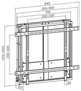 Deltaco ARM-0801 tv-beslag 2,29 m (90") Sort