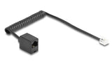 DeLOCK 88720 telefonkabel 1 m Sort