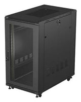 Lanberg FF01-6022-23B stativ 22U Fritstående reol Sort