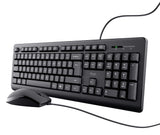 Trust TKM-250 tastatur Mus inkluderet Kontor USB QWERTZ Tysk Sort