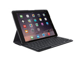 Logitech Slim Folio AZERTY Fransk Bluetooth Kulfiber, Sort