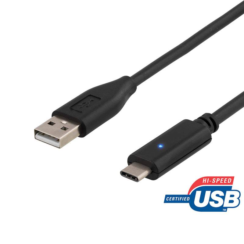 Deltaco USBC-1004 USB-kabel USB 2.0 1 m 0,48 Gbit/sek. Sort