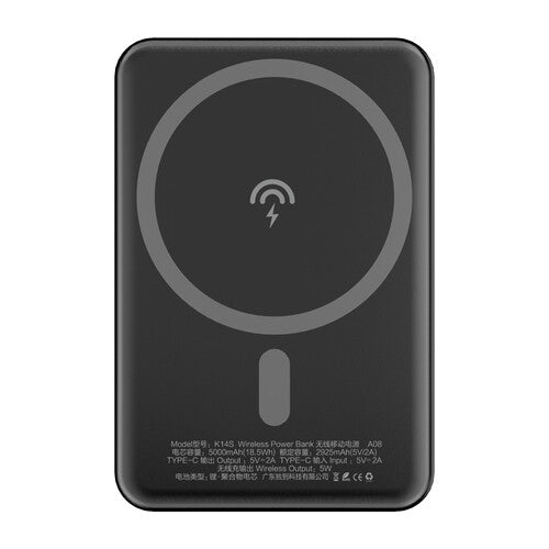 DUDAO wireless powerbank MagSafe 5000mAh black K14S Trådløs opladning Sort