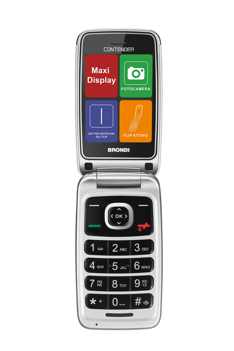 Brondi Contender 7,62 cm (3") Hvid Senior telefon