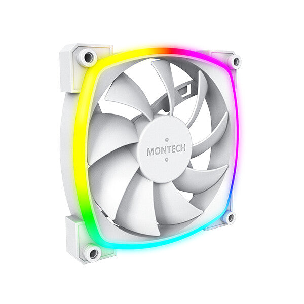 Montech AX120 PWM Computerkabinet, Processor Blæsermodul 12 cm Hvid 1 stk