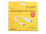 DeLOCK 62602 videokabel adapter 0,2 m DisplayPort DVI-I Hvid