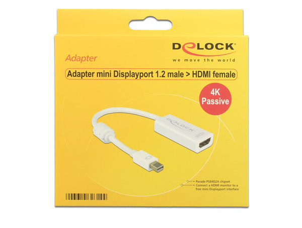 DeLOCK 62602 videokabel adapter 0,2 m DisplayPort DVI-I Hvid