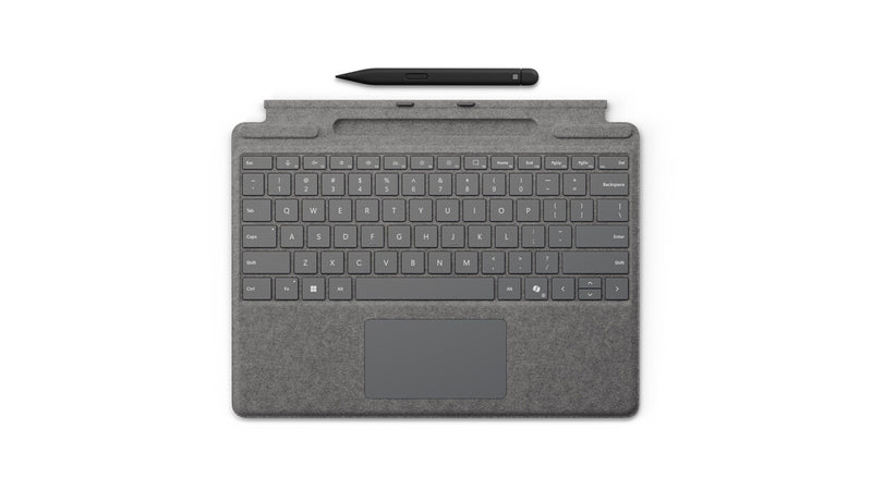 Microsoft Surface Pro Keyboard with Slim Pen for Business QWERTZ Tysk Microsoft Cover port Platin