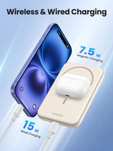 Ugreen 25207 powerbank 5000 mAh Trådløs opladning Sort