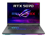 ASUS ROG Strix G16 G614FP-S5008W AMD Ryzen™ 9 9955HX Laptop 40,6 cm (16") WQXGA 32 GB DDR5-SDRAM 1 TB SSD NVIDIA GeForce RTX 5070 Wi-Fi 6E (802.11ax) Windows 11 Home Sort, Grå QWERTZ Tysk