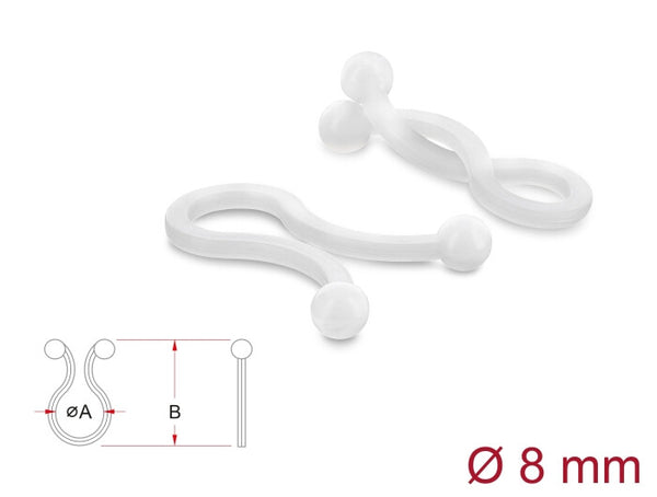 DeLOCK 22061 kabelorganisator Universel Kabelklemme Transparent 100 stk