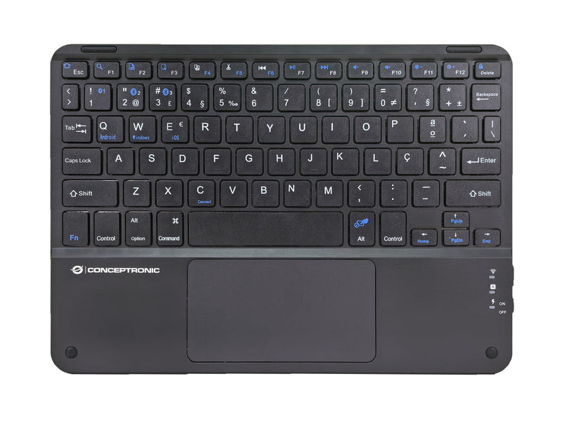 Conceptronic TOBIN01BPT tastatur Universel Bluetooth QWERTY Portugisisk Sort