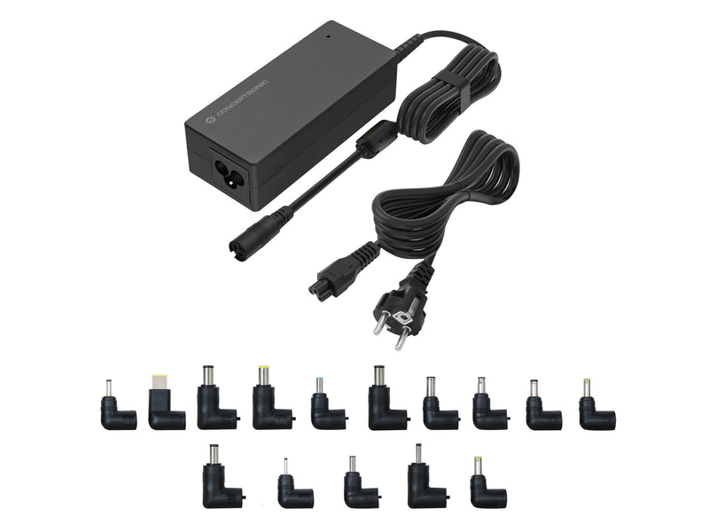 Conceptronic OZUL08B15 strømadapter og vekselret Indendørs 90 W Sort